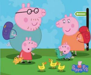 Puzzle Peppa Pig και την οικογένειά του
